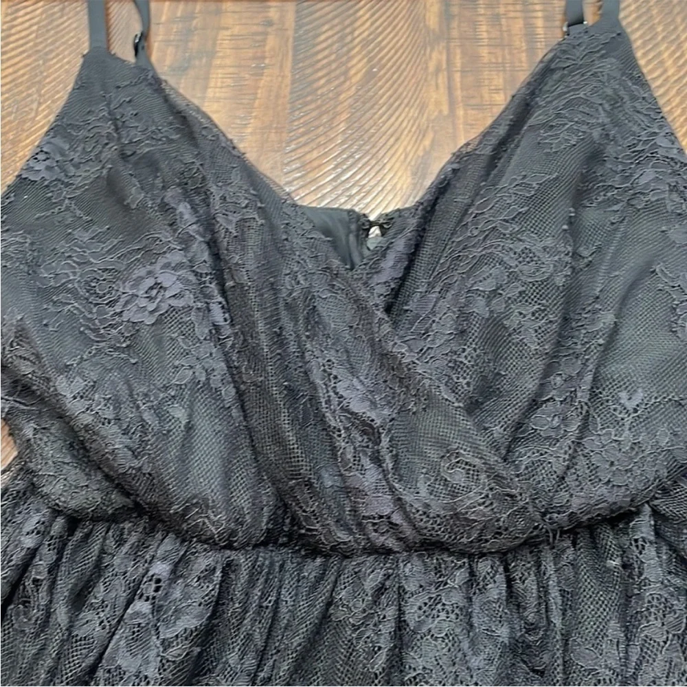 ALICE + OLIVIA Mini Black Lace Dress - Picture 6 of 15